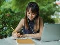 a girl thinking about how content writing helps digital marketing