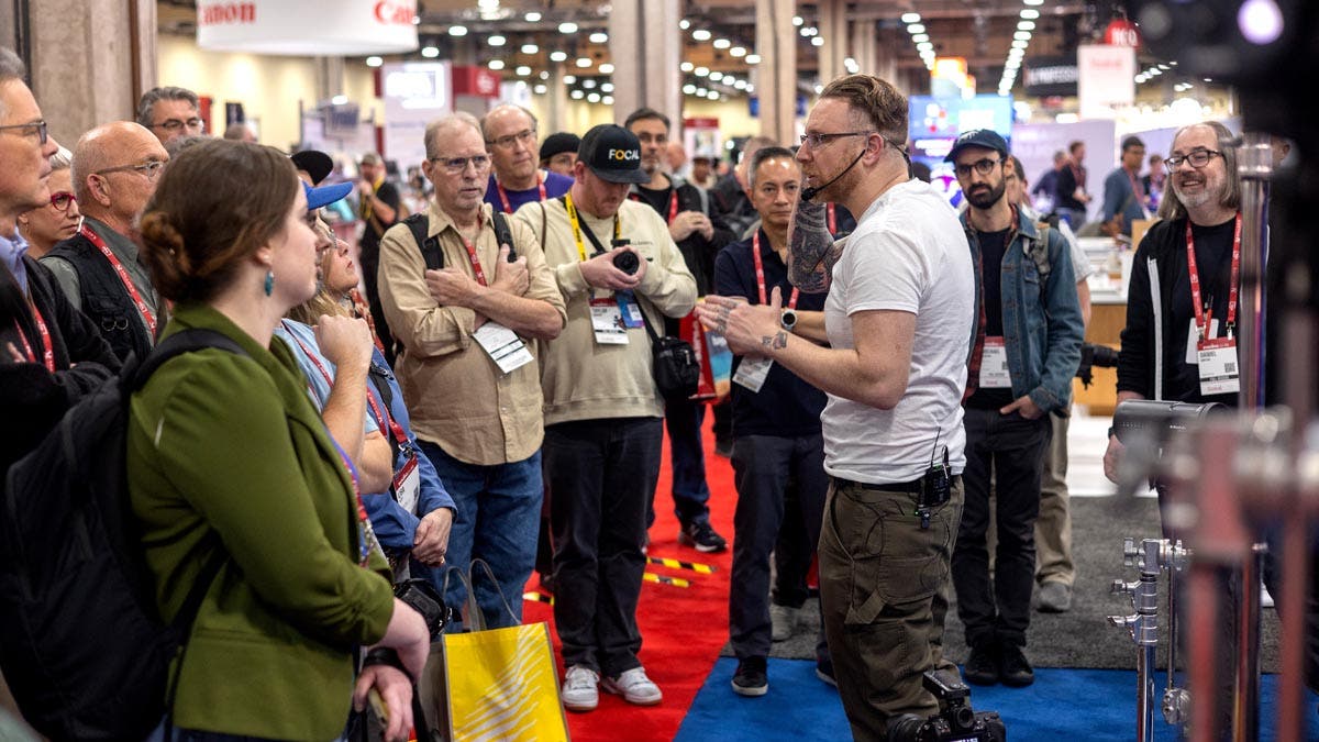 Seth speaks to the crowd at Imaging USA 2025