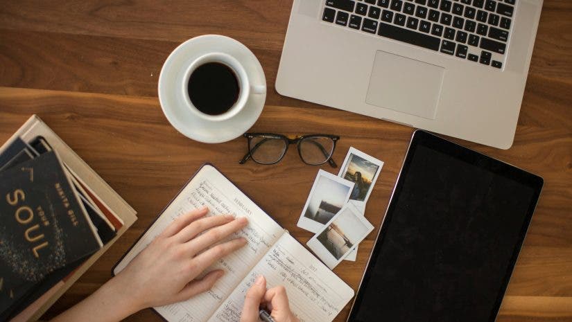 a writer on their journal