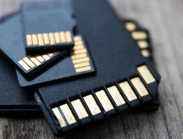 stack of memory cards