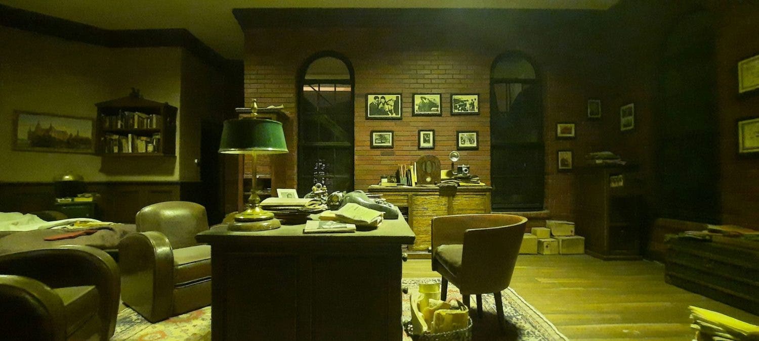 the color green being used in a film set