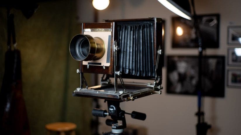 Tintype portraits are made with a large-format camera