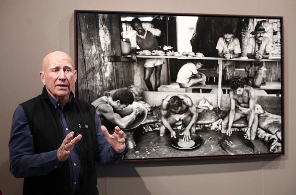 MADRID, SPAIN - NOVEMBER 14: The photographer Sebastiao Salgado inaugurates his last exhibition `Gold´, a compilation of images taken at Serra Pelada open-pit gold mine (Brazil) in the center of Art Tomas y Valiente in Fuenlabrada, where the exhibition will remain until the 9th of February 2020, on November 14, 2019 in Madrid, Spain. (Photo by Eduardo Parra/Europa Press via Getty Images) (Photo by Europa Press News/Europa Press via Getty Images)