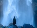 Silent Whispers: A man stands before "Khamosh Waterfall" in northern Pakistan (it translates to Silent Waterfall).