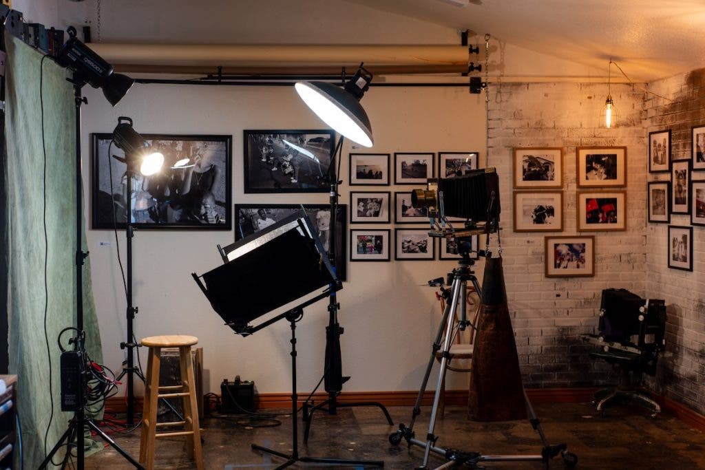 Shot of the tintype studio