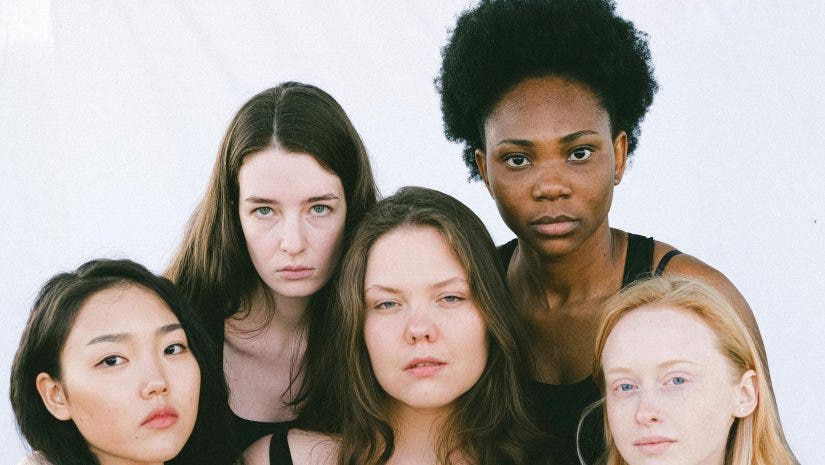 inclusive photography photoshoot of women of different skin colors and races