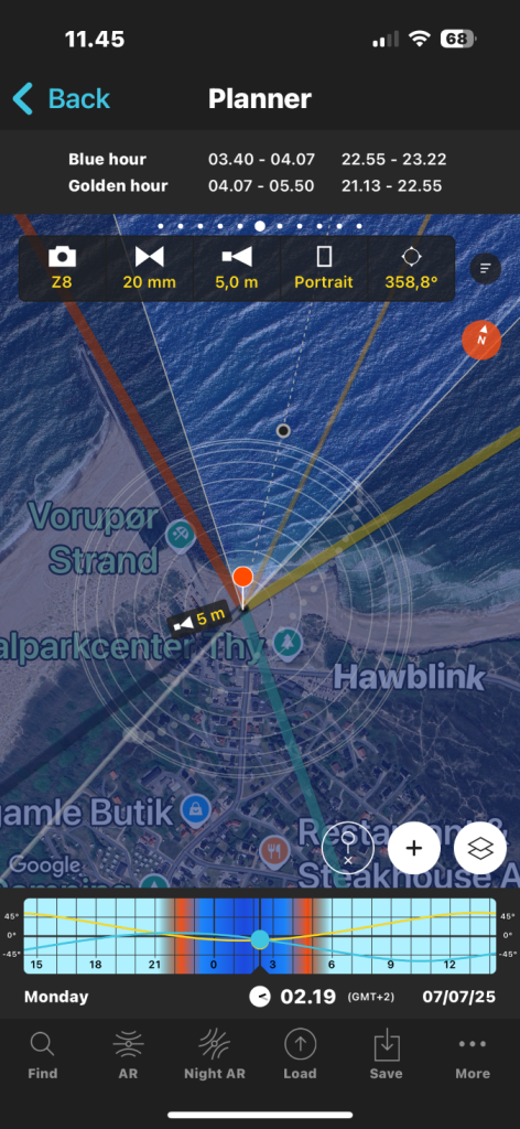 screenshot of Denmark on the map