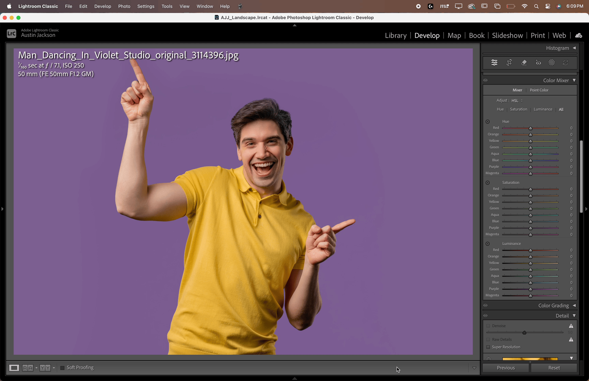 Lightroom color mixer illustration - Provided by Austin James Jackson