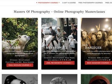 Homepage of the Masters of Photography Course