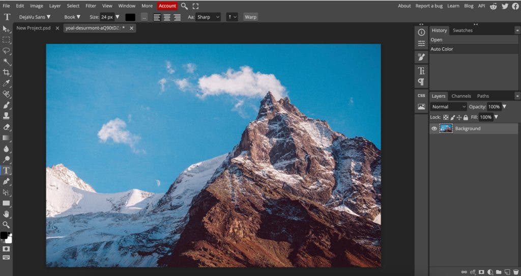 Photoshop alternative  photopea