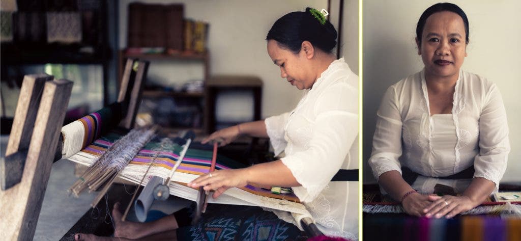 A conceptual photoshoot using a 50mm lens: A fabric weaver in Bali, Indonesia - Photo by Muji