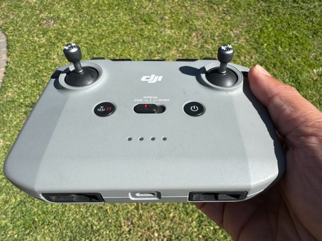 Cinematic drone footage is best with a cine mode like the one on this controller
