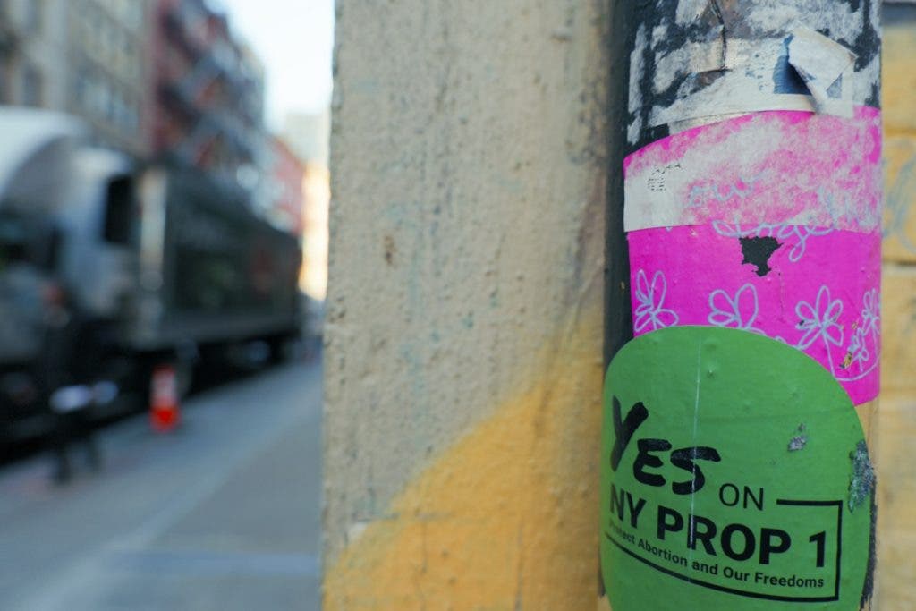 stickers in a NYC street scene captured during the Adorama and Panasonic street challenge with an S9