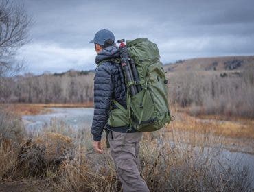 The tripod fit perfectly inside the water bottle pouch of my 70L camera backpack, making it easy to hike with or carry to different locations.