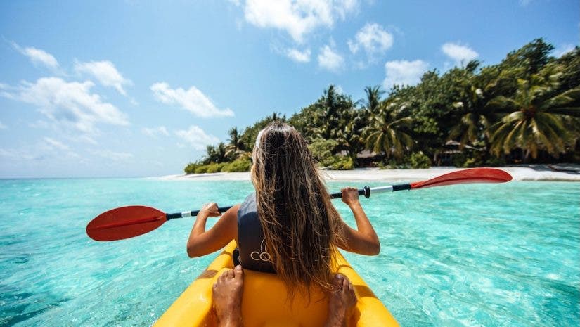 girl kayaking
