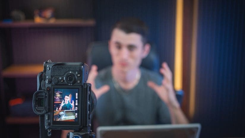 solopreneur talking to the camera