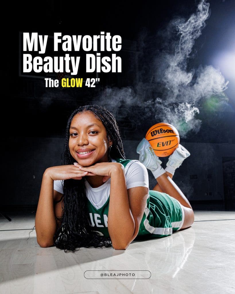 Photo by Jon Blea, part of an Instagram carousel - a young female basketball player