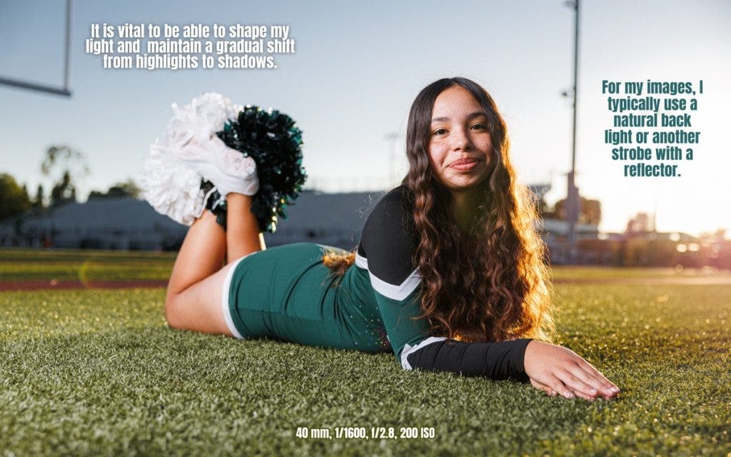 female with warm hair light