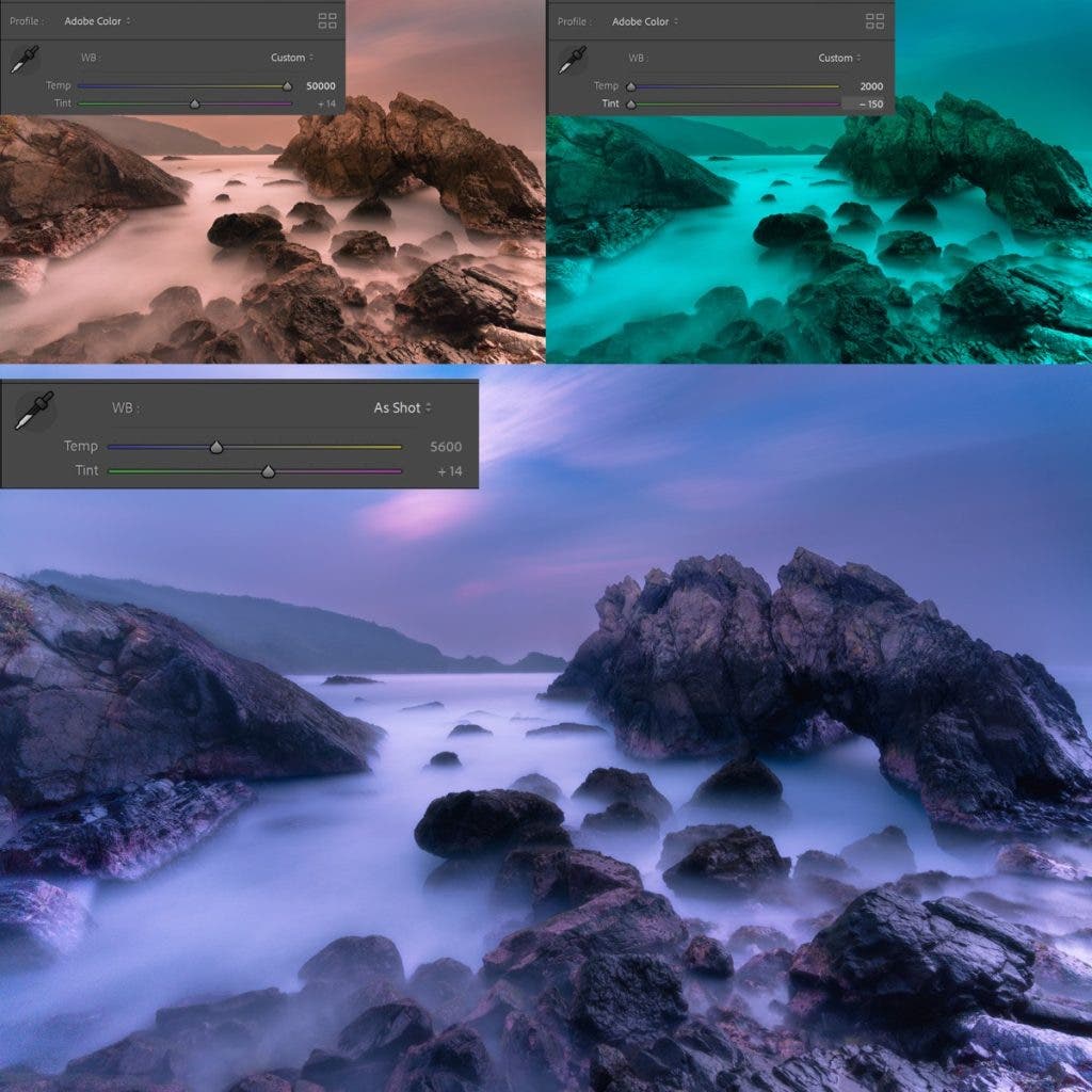 Changing the white balance helps create different moods.