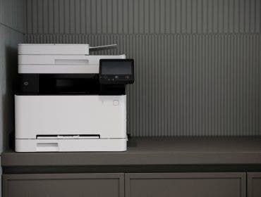 black-and-white photo of printer