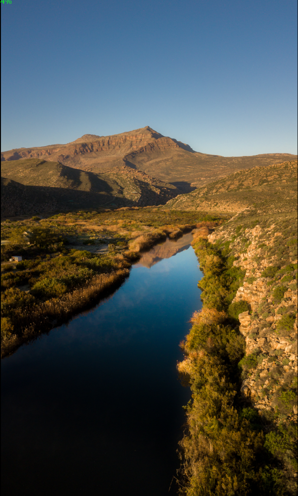 A vertically shot photo taken by a drone for social media in a 9:16 aspect ratio.