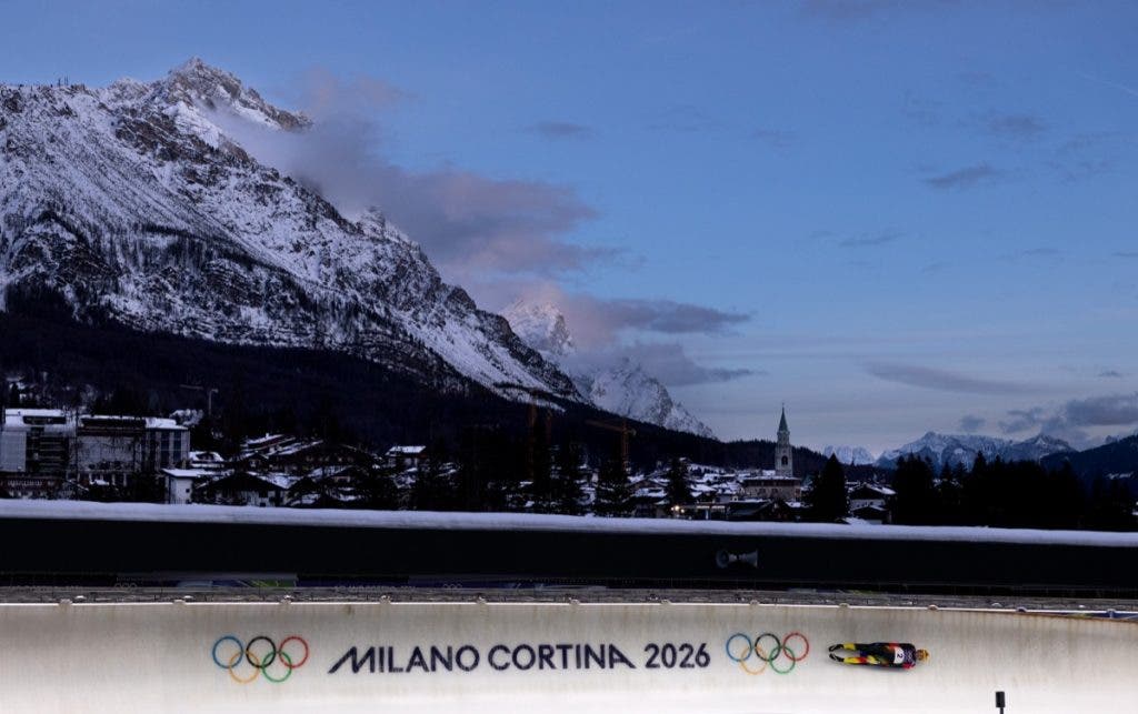 CORTINA D'AMPEZZO, ITALY - FEBRUARY 08: Felix Loch of Team Germany competes in the Men's Singles Run 3 on day two of the Milano Cortina 2026 Winter Olympic games  at Cortina Sliding Centre on February 08, 2026 in Cortina d'Ampezzo, Italy. (Photo by Richard Heathcote/Getty Images)