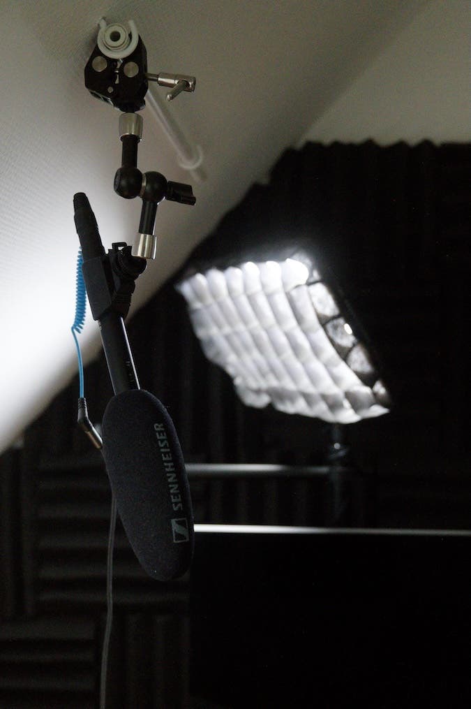 Microphone and Godox LED260