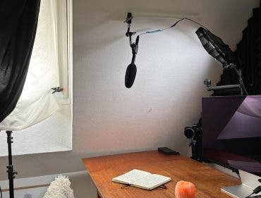 Studio setup ready for recording