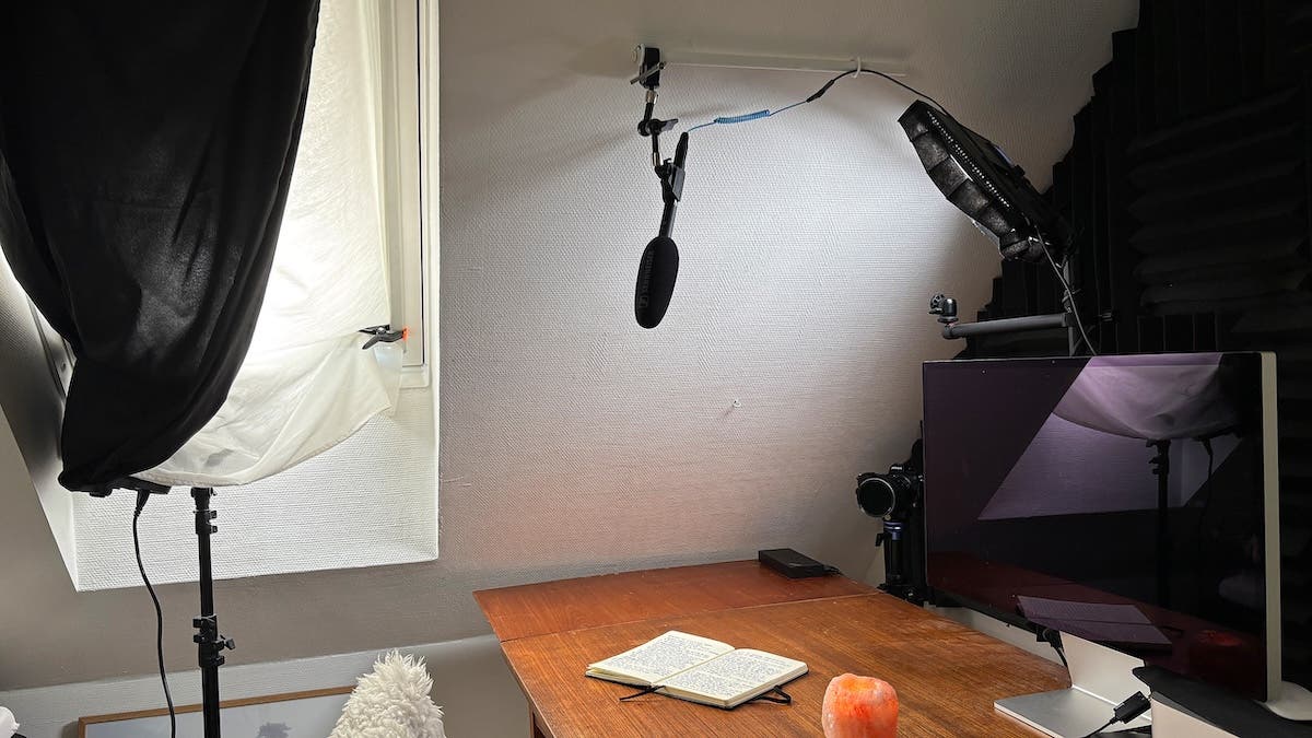 Studio setup ready for recording