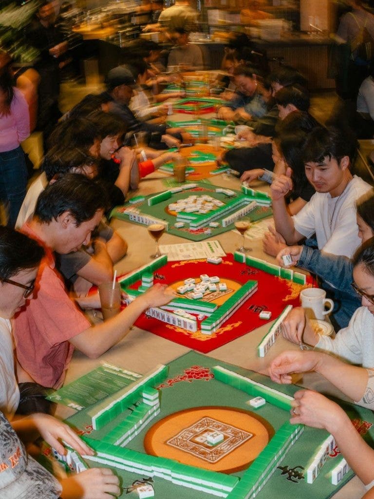 groups playing mahjong