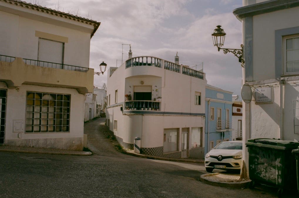 gloomy springtime lighting being cast over a neighbourhood in the UK