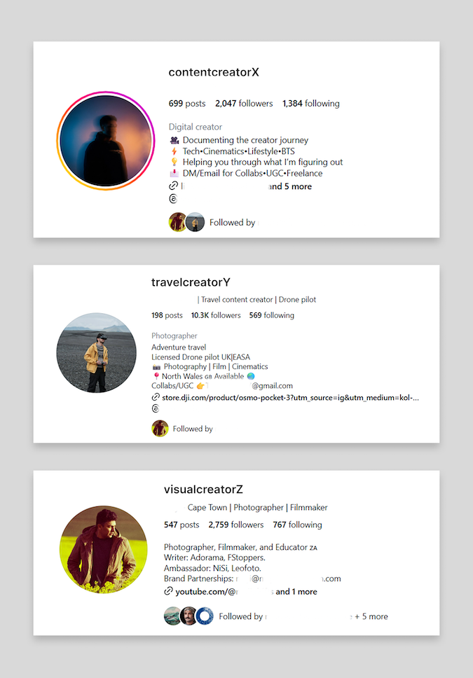 Insta Handles Comparison