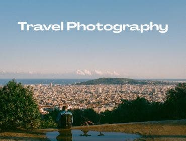 image of skyline with text "Travel Photography"