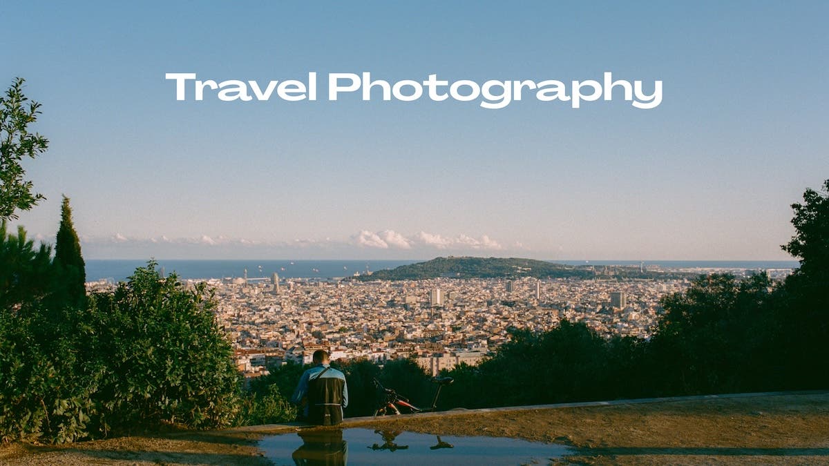 image of skyline with text "Travel Photography"