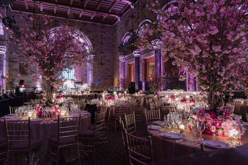 lilac themed wedding venue
