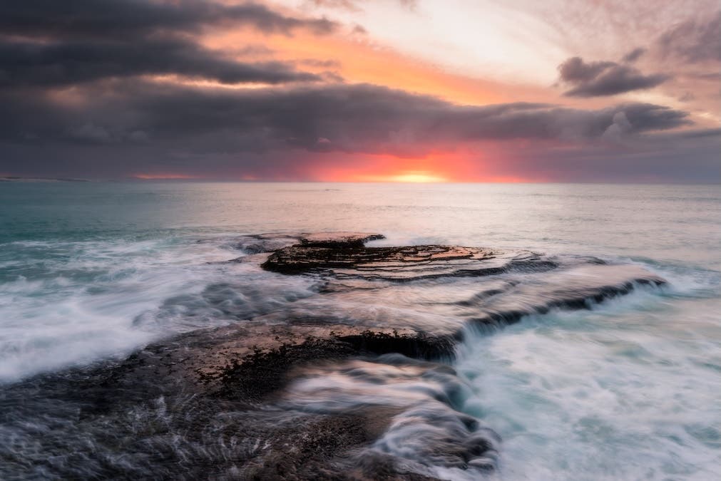sunset seascape photo