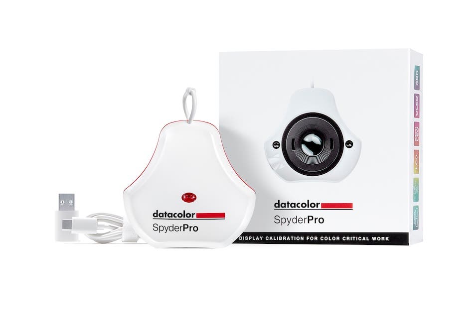 The Datacolor SpyderPro calibration tool.