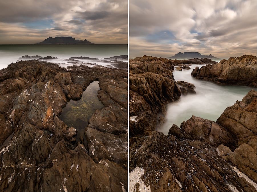 Low-High Tripod Comparison photo - Long Exposure - Table Mountain - Cape Town