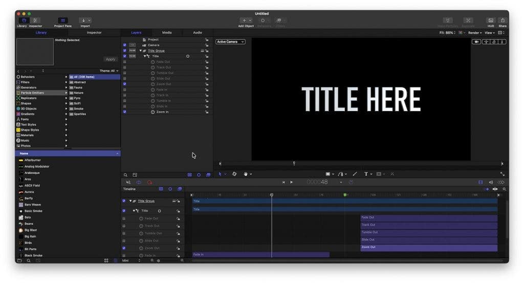 Motion screenshot in Apple Creator Studio