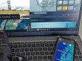 Photo of digital location scouting tools on laptop and phone for planning photo shoots.