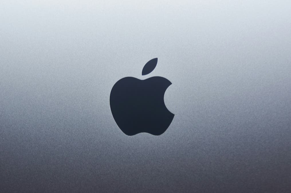 Apple logo on back of Mac