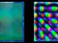 Photo comparison of CCD sensor (left) and CMOS sensor (right)