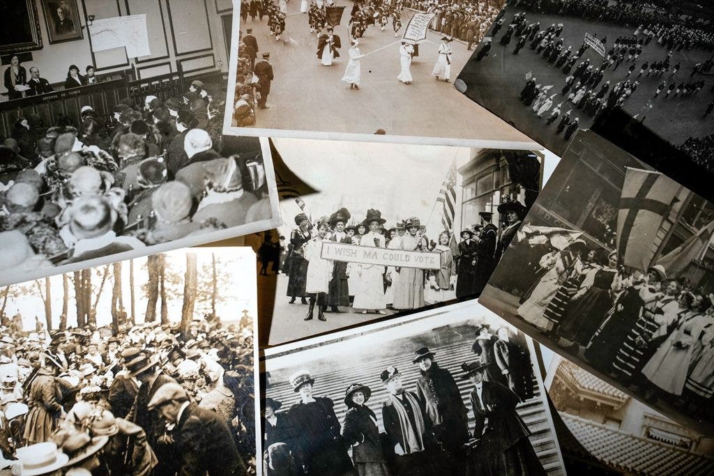 A collection of prints from the Suffrage folder in the Archive Photos collections at the Getty Images Hulton Archive, London E16, 12th September 2023. (Photo by Chris Furlong/Getty Images)
