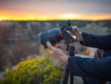 Photographer shooting in full manual mode