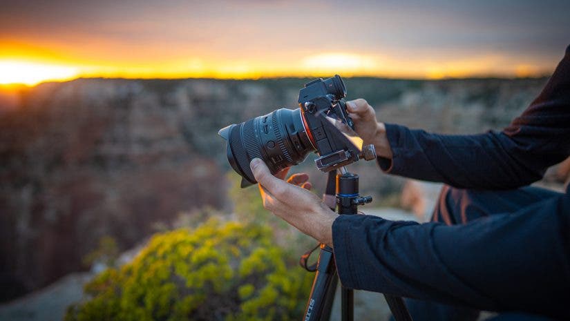 Photographer shooting in full manual mode
