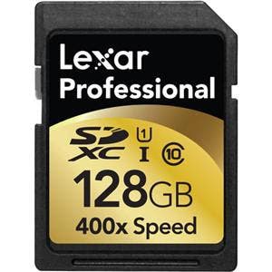 Lexar Professional 128GB 400x SDXC UHS-I Class 10 Memory Card