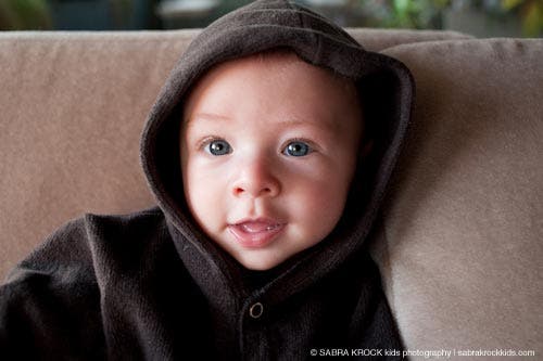 Baby on a hoody
