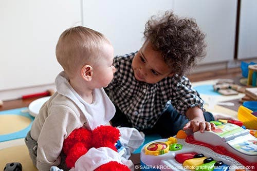 Babies playing