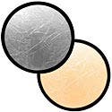 Glow 22" Circular Collapsible Disc Reflector, Silver / Soft Gold