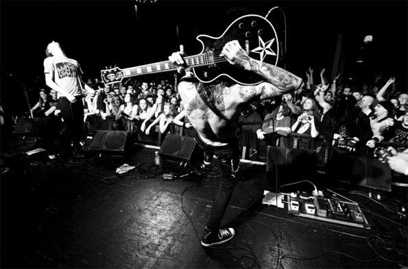 Man playing lead guitar